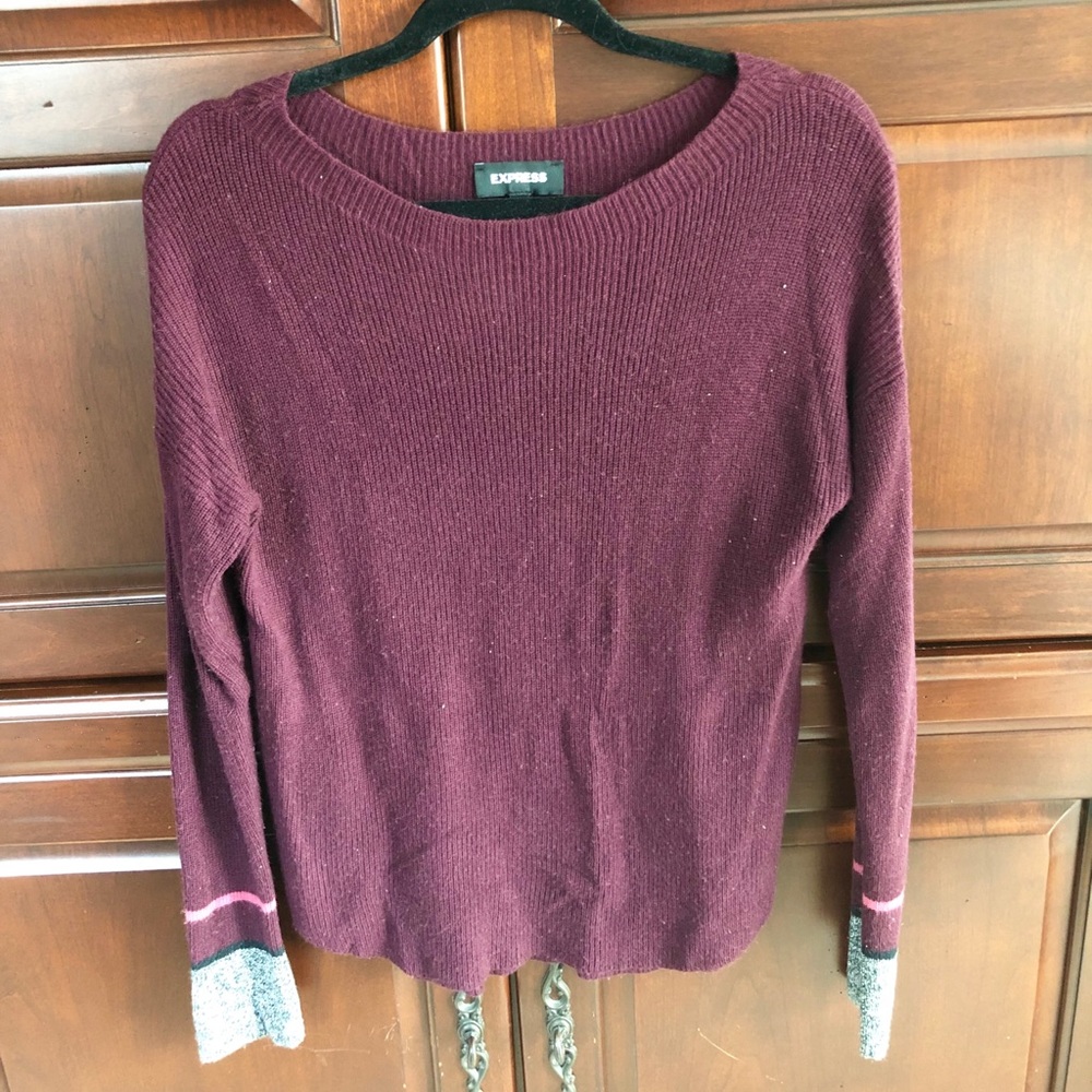 Express Maroon Sweater/Shirt